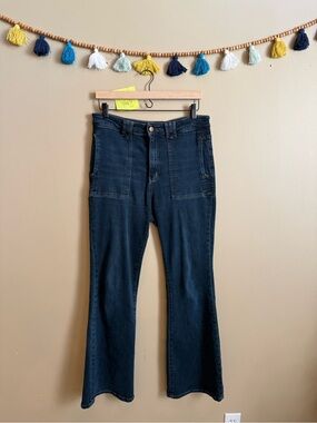 Pilcro Dark Blue Boot Cut Jeans